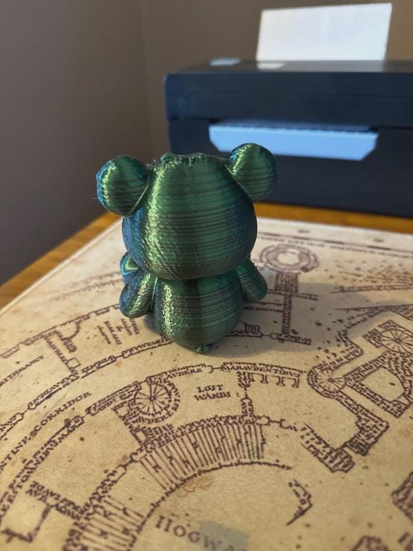 Horror Alien Bear Figure 3D Printed Hug with a Twist of Horror Cuteness!