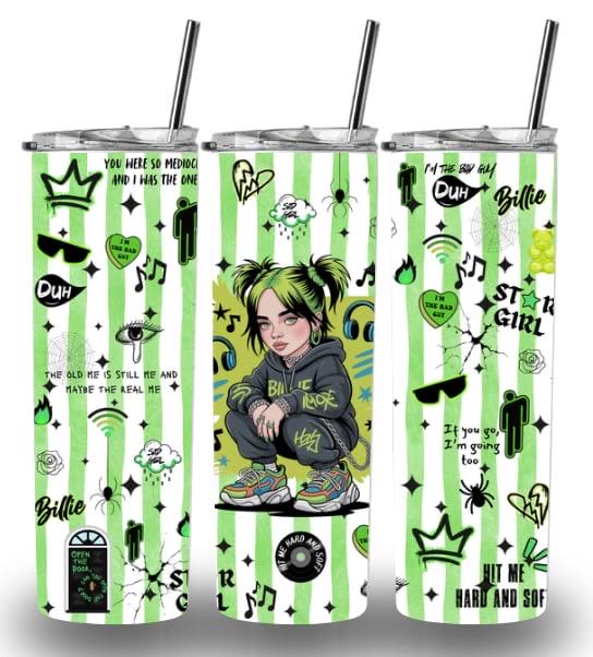 Billie Ellish 20oz Custom Printed Tumbler