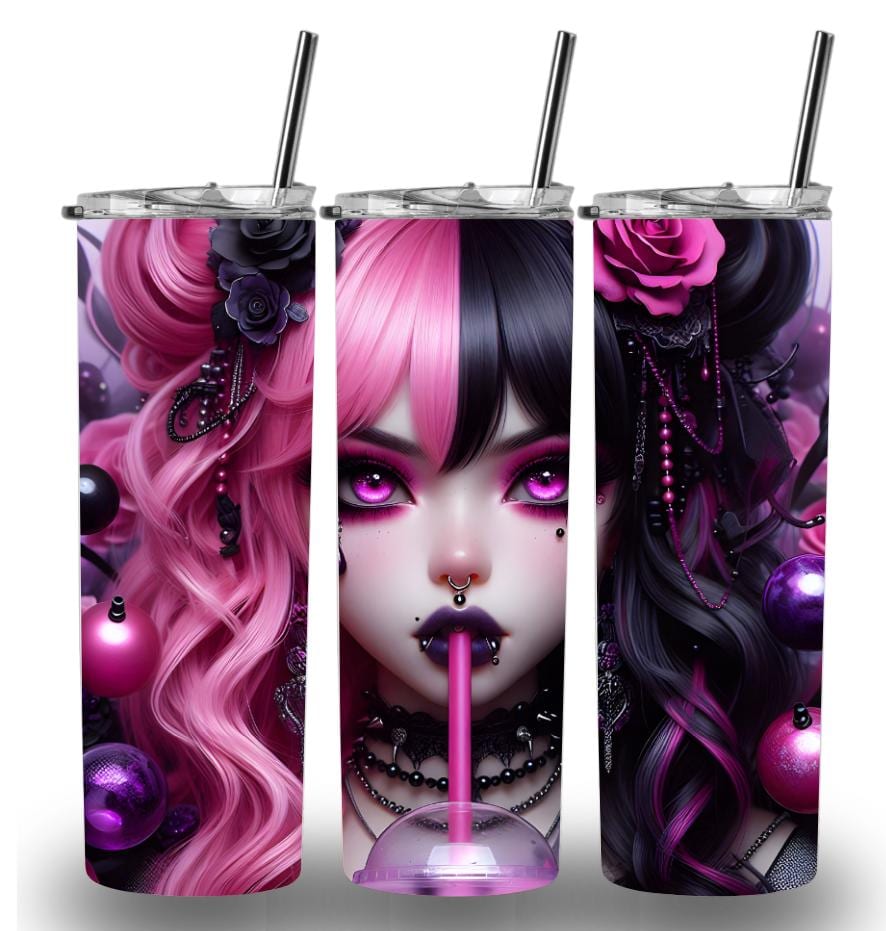 Anime Fusion Character Art 20oz Custom Printed Tumbler