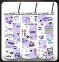 Olivia Rodrigo purple and white 20oz Custom Printed Tumbler