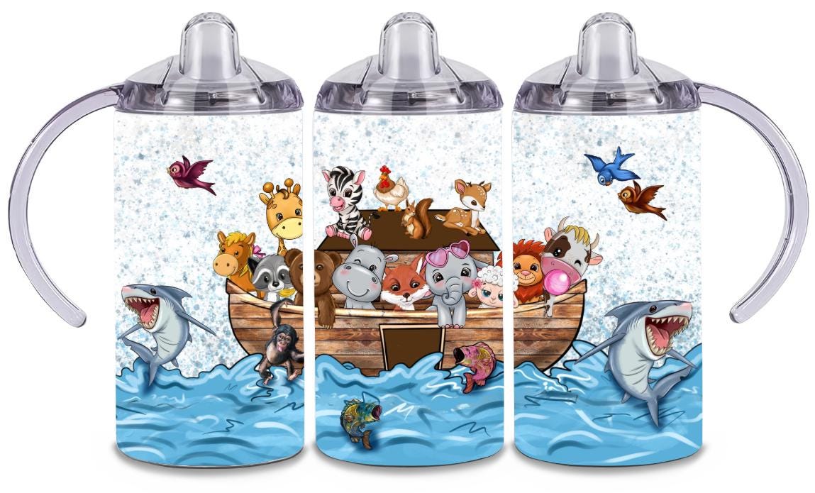 Noak Ark Themed 12oz Printed Sippy / Training Cup