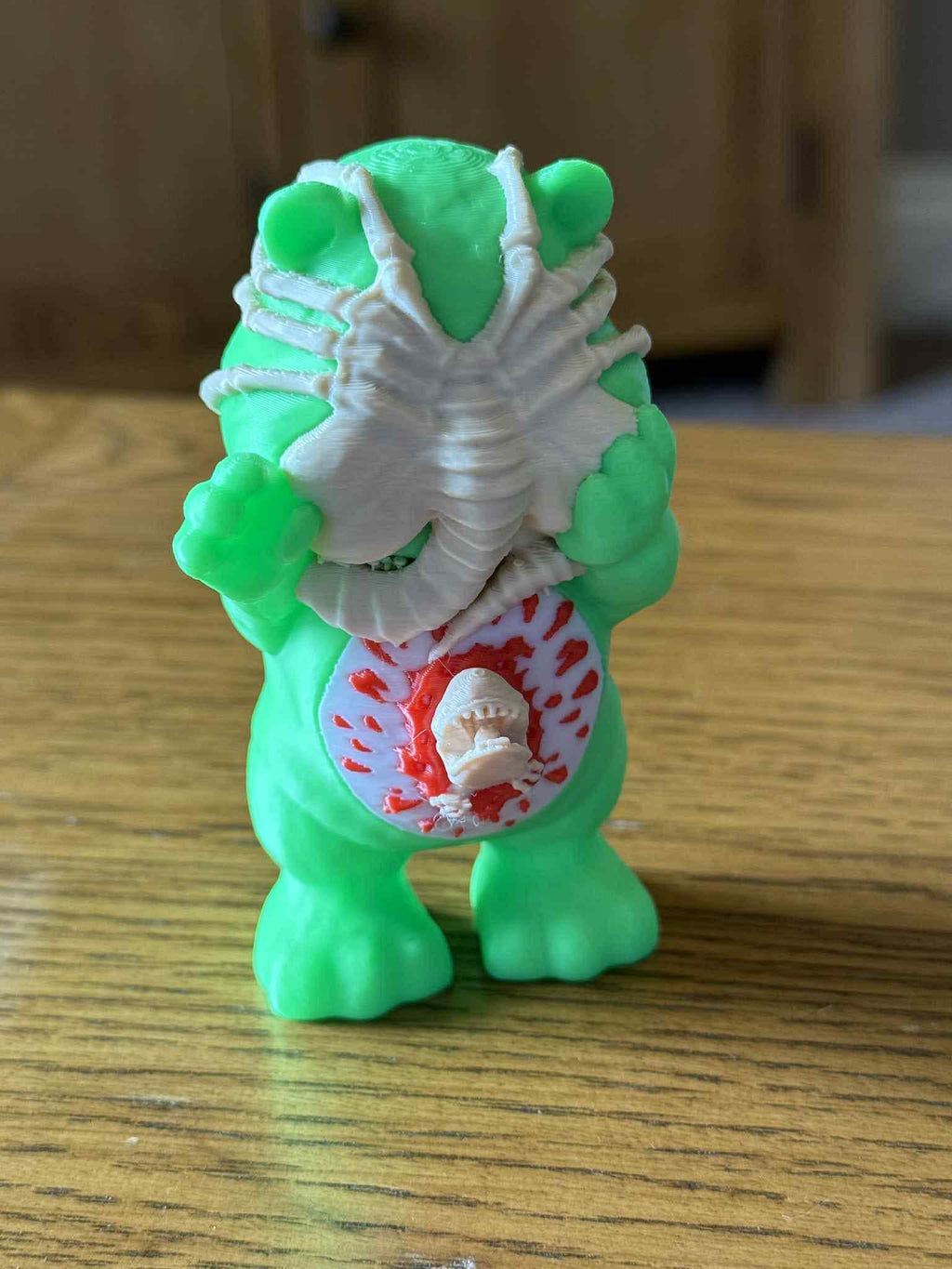 Care bear Face-hugger Figure 3D Printed Hug with a Twist of Sci-Fi Cuteness!