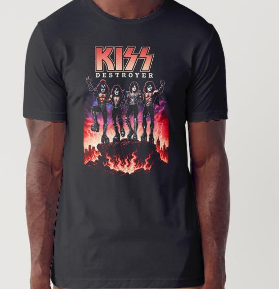 Kiss Rock Bands Custom Printed T-shirt (Size Available XS - 4XL)