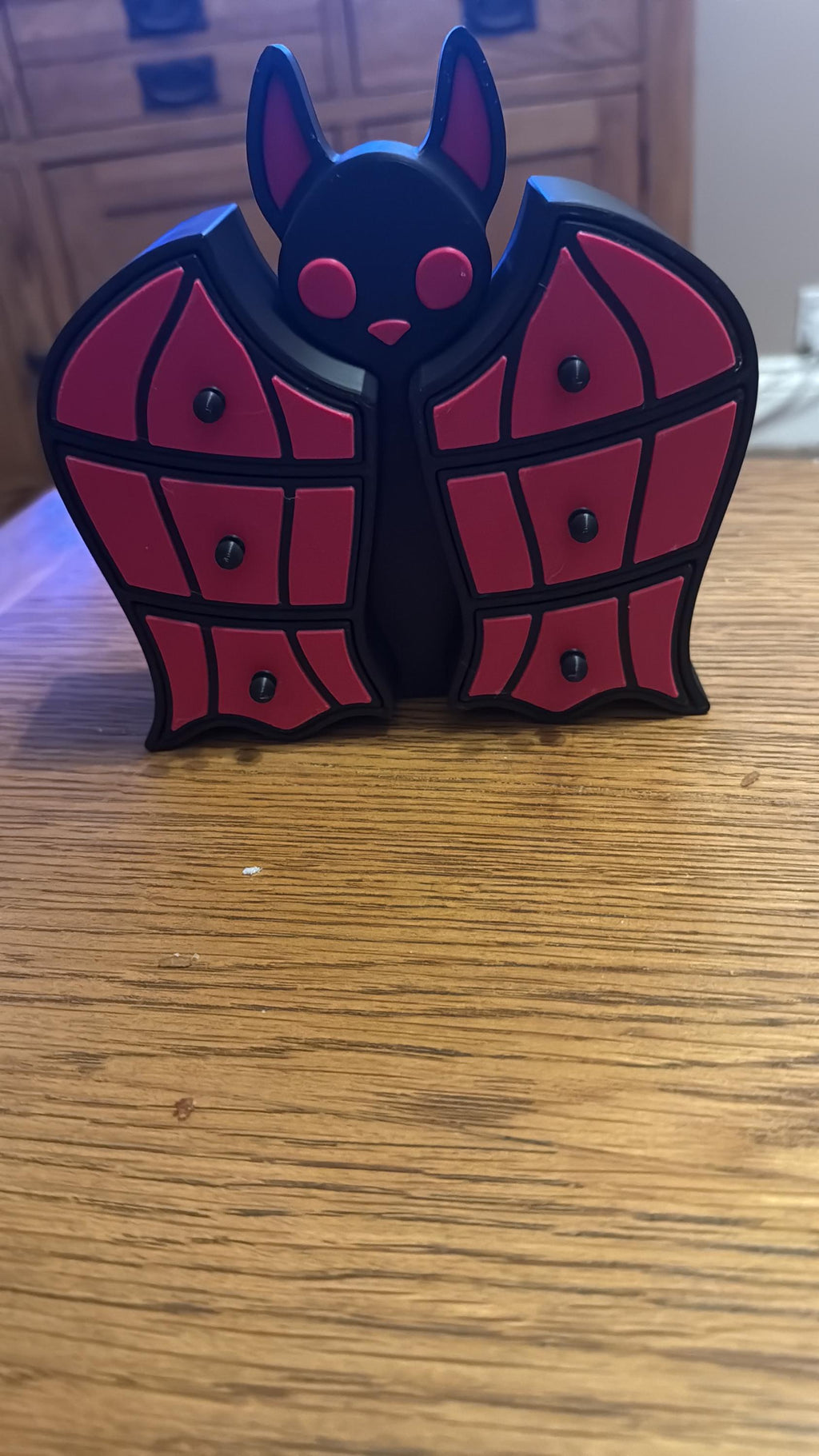 Horror Bat Themed jewellery box unique (15cm H x 16.5cm W 5cm)