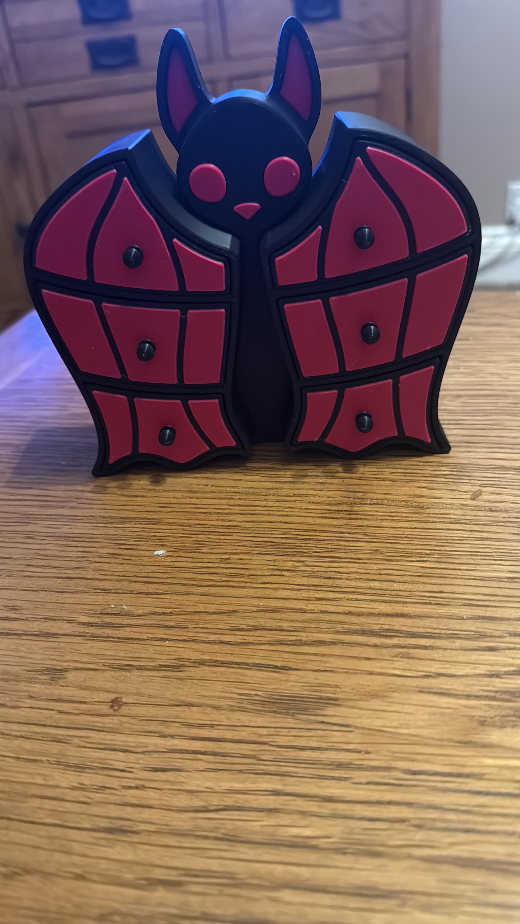 Horror Bat Themed jewellery box unique (15cm H x 16.5cm W 5cm)