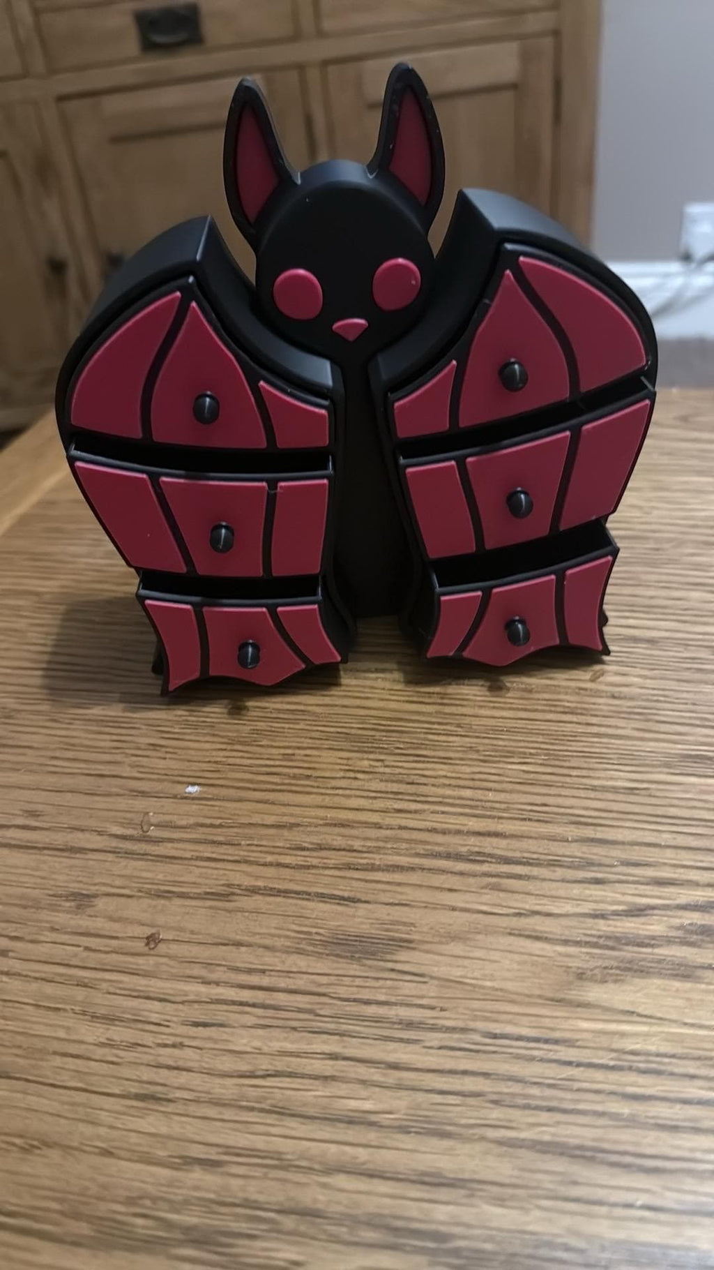 Horror Bat Themed jewellery box unique (15cm H x 16.5cm W 5cm)