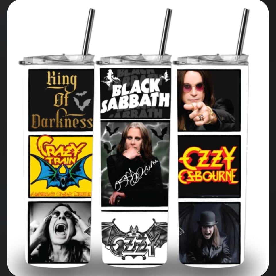 Ozzy Osborne Rock Music 20oz Custom Printed Tumbler