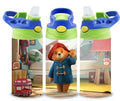 Cute Bear Themed 12oz Printed Childrens Tumbler Cup With Silcone Sprout Sport Lid