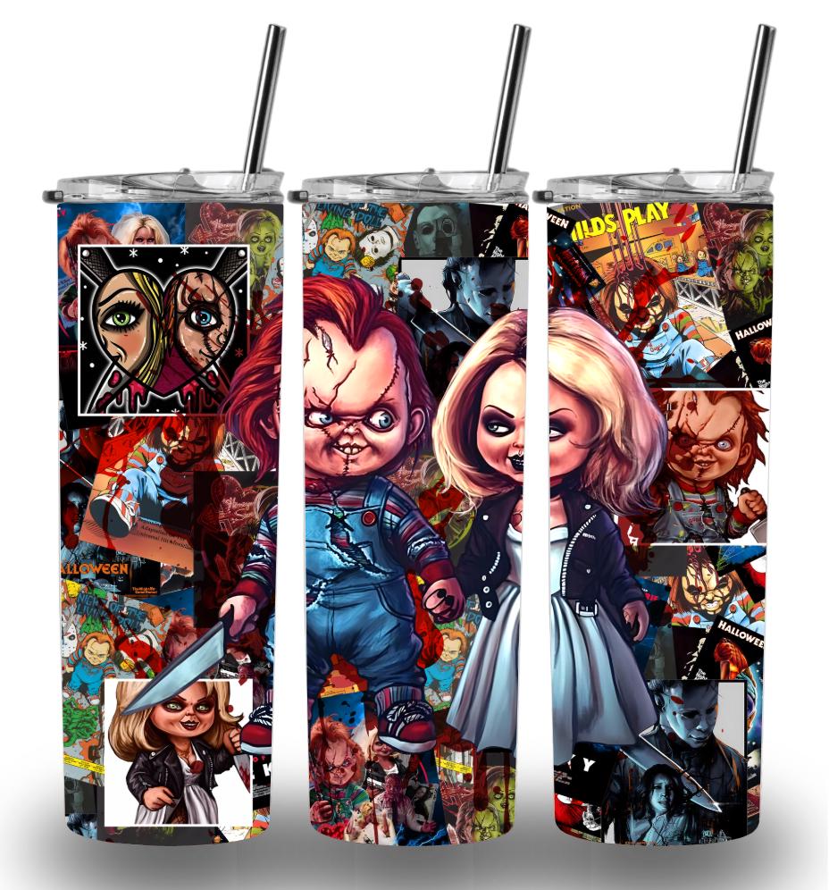 Horror Themed 20oz Custom Printed Tumbler