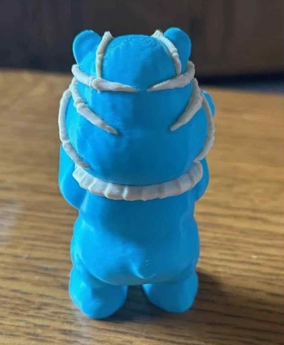 Care bear Face-hugger Figure 3D Printed Hug with a Twist of Sci-Fi Cuteness!