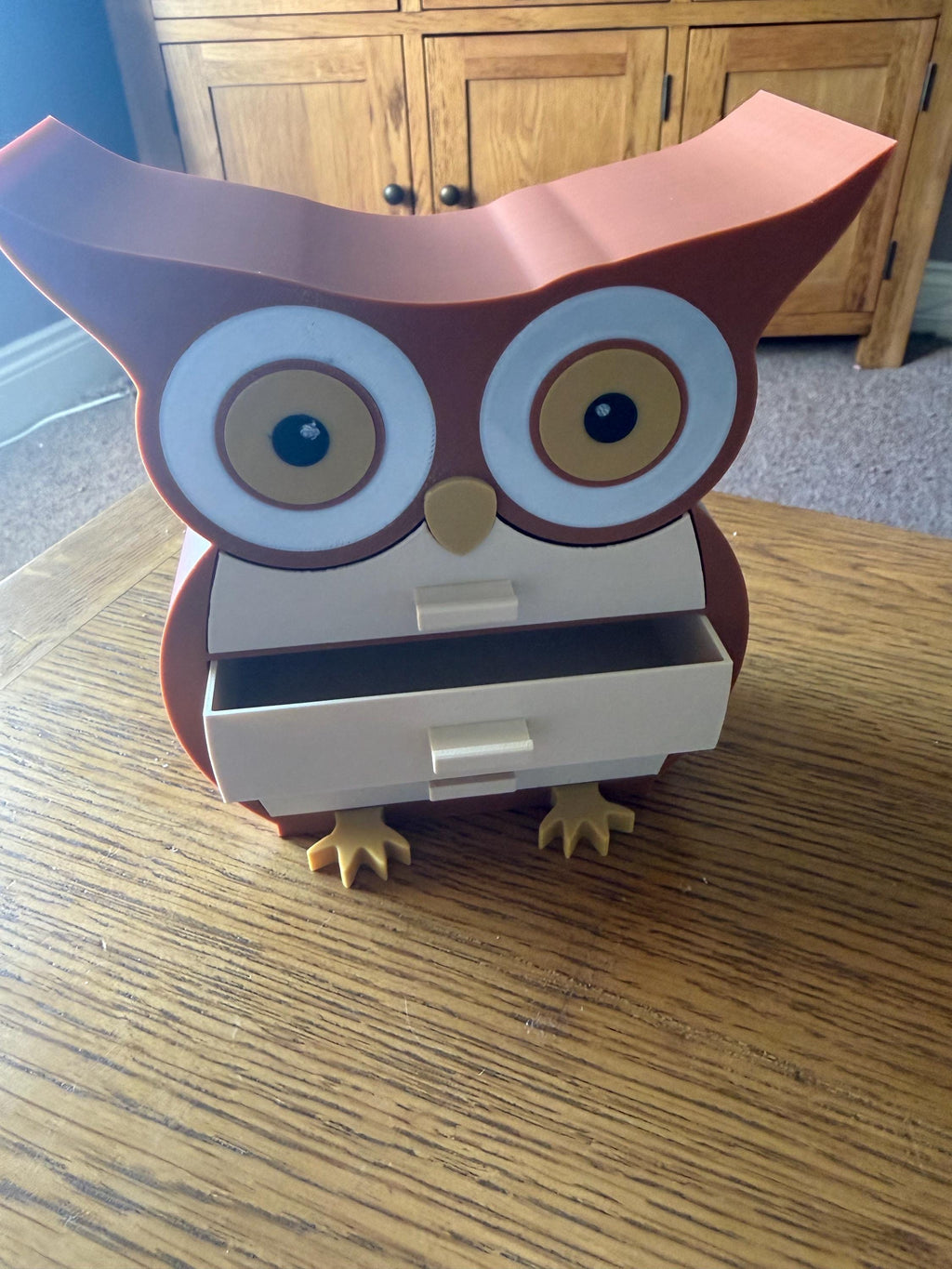 Owl Themed jewellery box unique (15cm H x 16.5cm W 5cm)