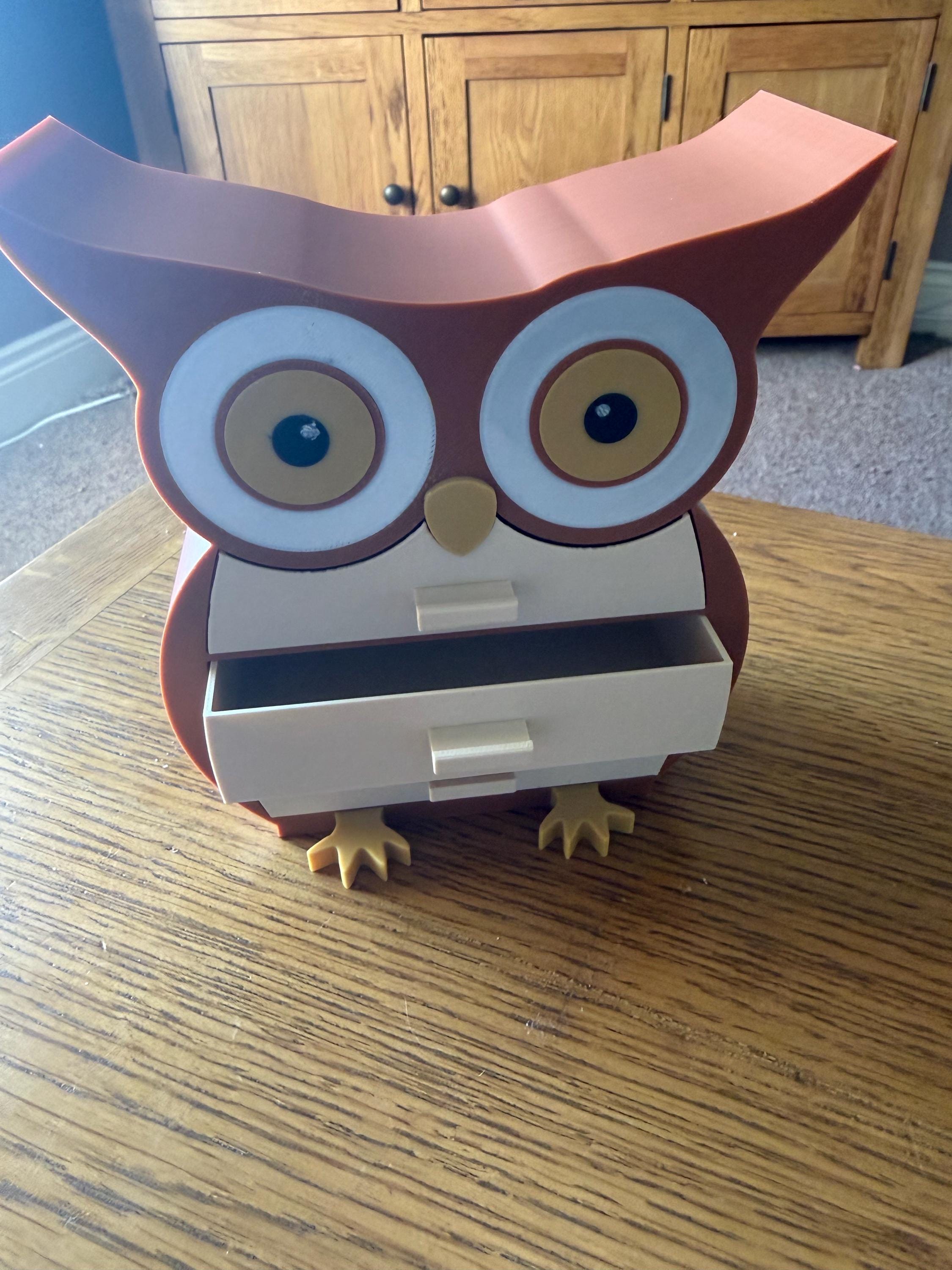 Owl Themed jewellery box unique (15cm H x 16.5cm W 5cm)