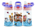 Noak Ark Themed 12oz Printed Childrens Tumbler Cup With Silcone Sprout Sport Lid