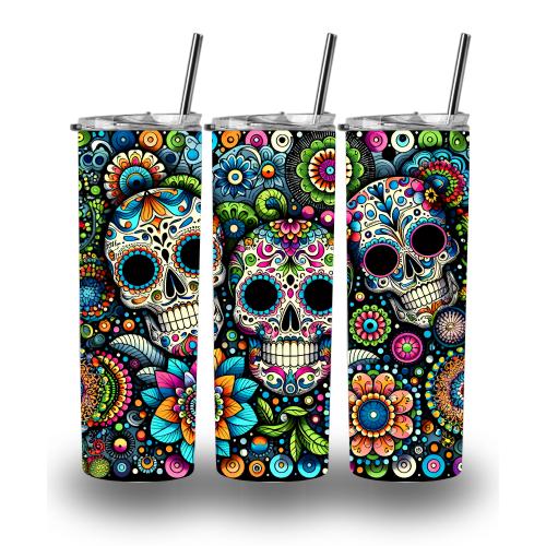 Candy Skull 20oz Custom Printed Tumbler