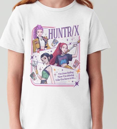 Kpop Themed Custom Printed T-shirt (Sizes: 3-15)