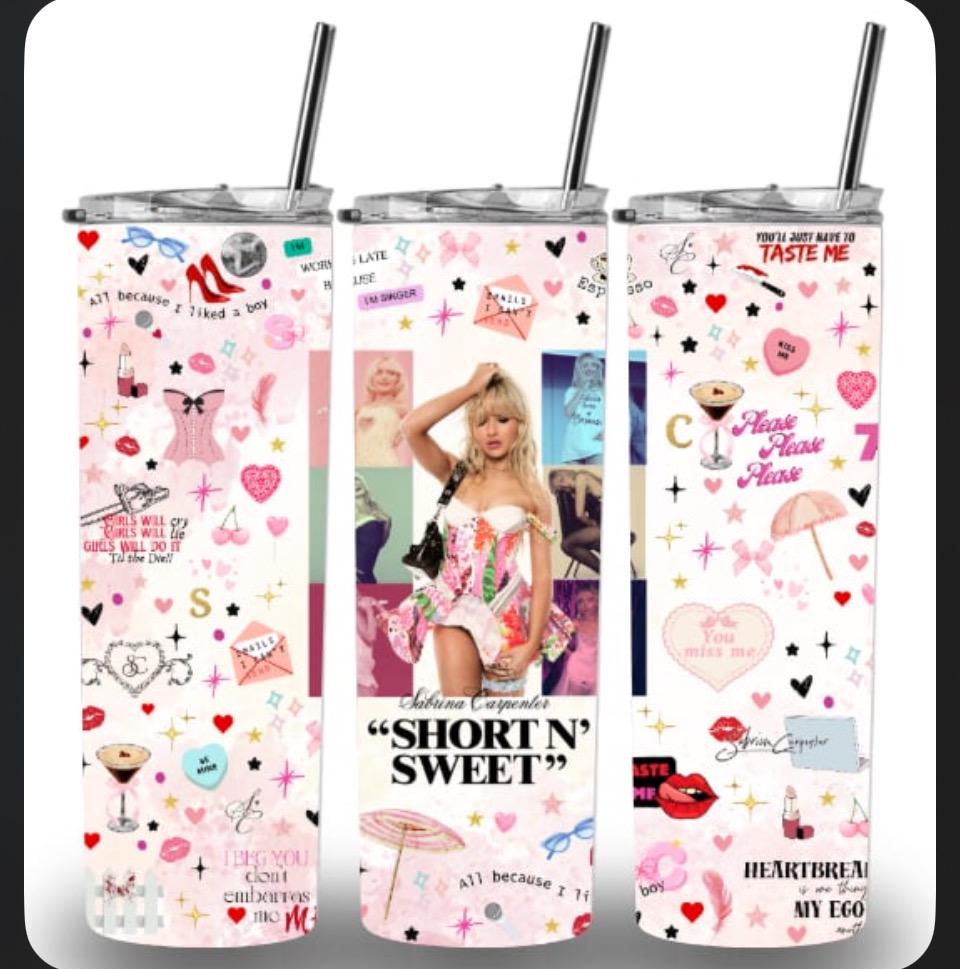 Sabrina carpenter 20oz Custom Printed Tumbler