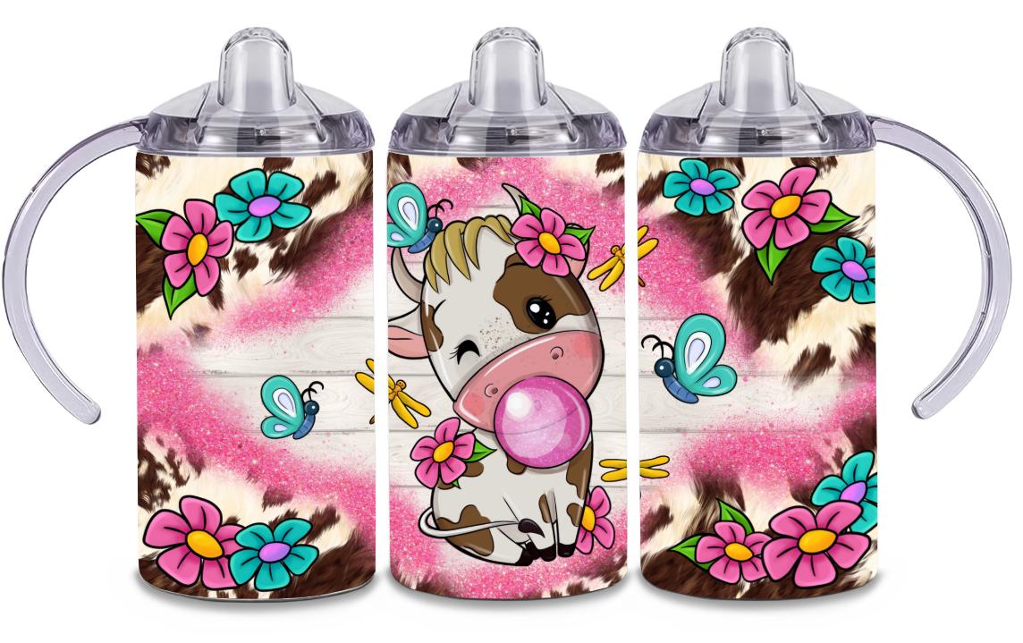 Cow Sippy Cup, 12oz Stainless Steel Training Cup