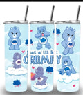 Grumpy carebear blue 20oz Custom Printed Tumbler