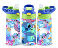 Stitch Themed 12oz Printed Childrens Tumbler Cup With Silcone Sprout Sport Lid