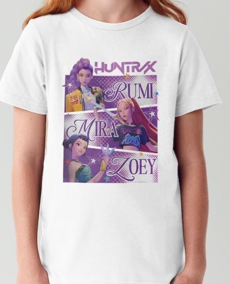 Kpop Themed Custom Printed T-shirt (Sizes: 3-15 Years)