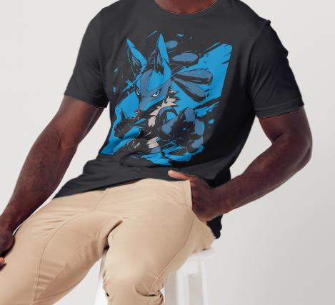 Pokemon Lucario Custom Printed Hoodies (Size Available S - 4XL)