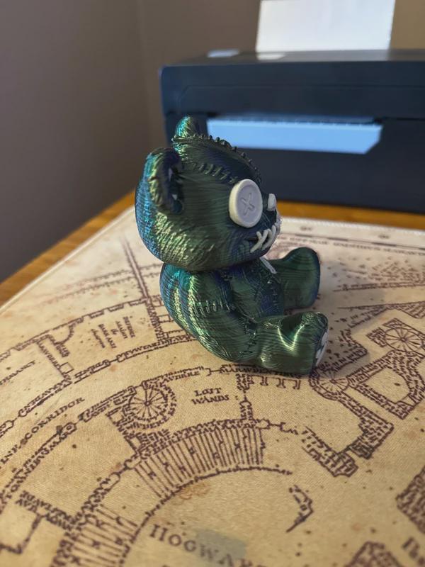 Horror Alien Bear Figure 3D Printed Hug with a Twist of Horror Cuteness!