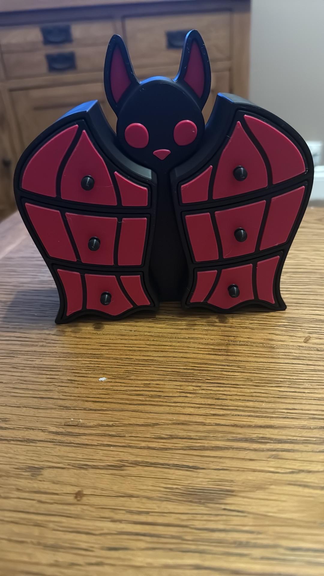 Horror Bat Themed jewellery box unique (15cm H x 16.5cm W 5cm)