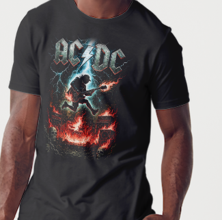 ACDC Custom Printed T-shirt (Size Available XS - 4XL) – Wave Designs 101