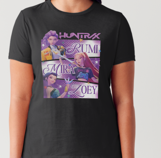 K-Pop Demon Hunters Custom Printed T-shirt (Sizes Available: (3-15) (S-4XL)