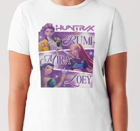 K-Pop Demon Hunters Custom Printed T-shirt (Sizes Available: (3-15) (S-4XL)