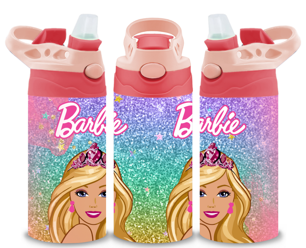 Barbie Childrens Tumbler Cup With Silcone Sprout Sport Lid