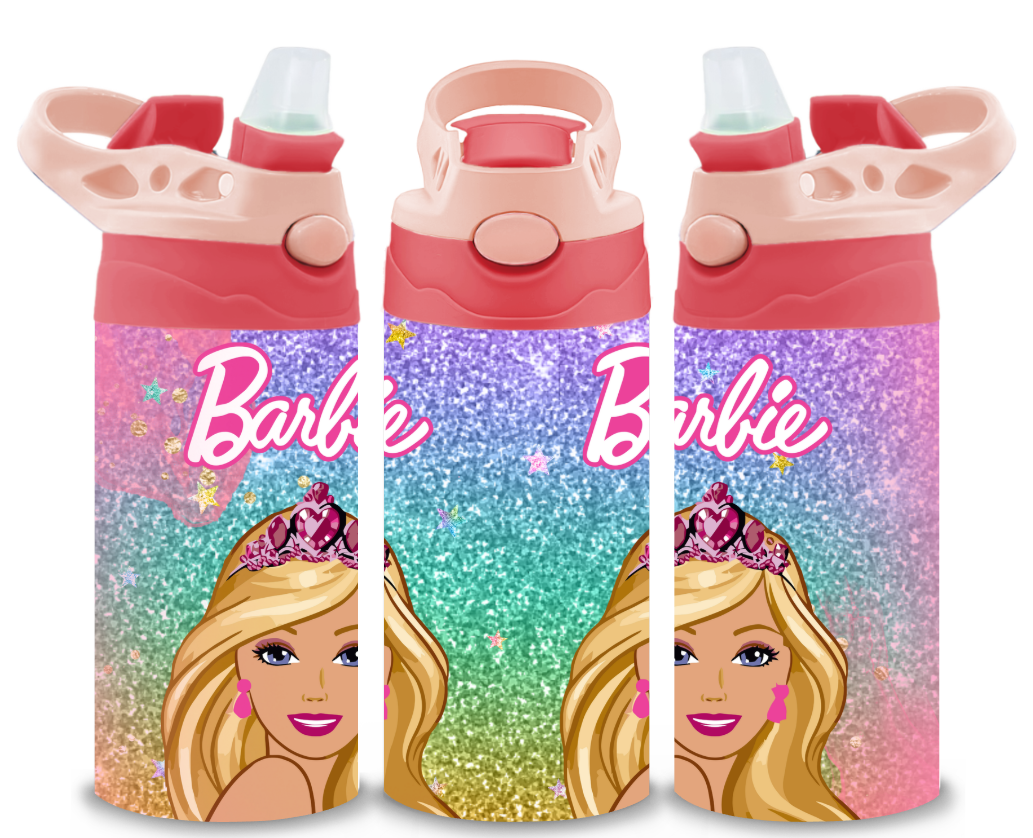 Barbie Childrens Tumbler Cup With Silcone Sprout Sport Lid