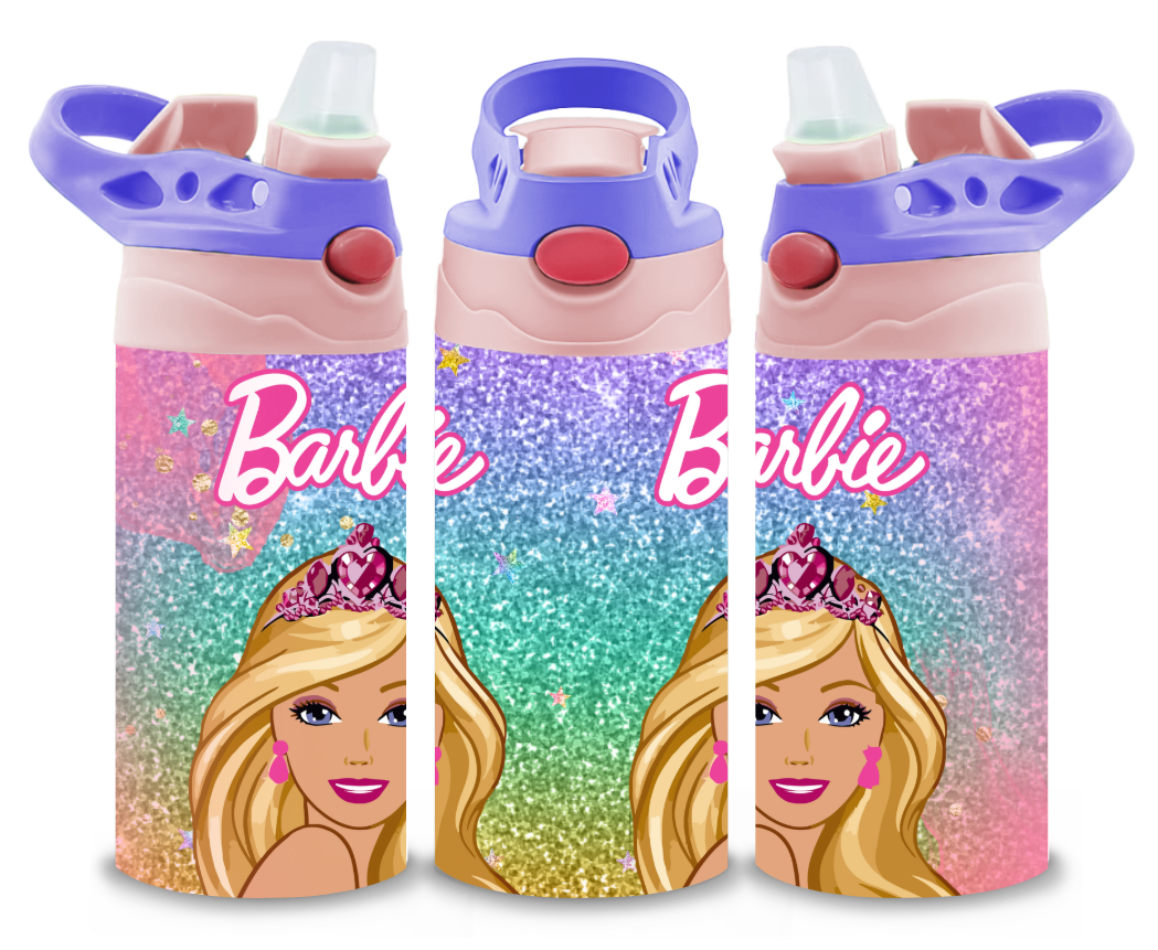 Barbie Childrens Tumbler Cup With Silcone Sprout Sport Lid