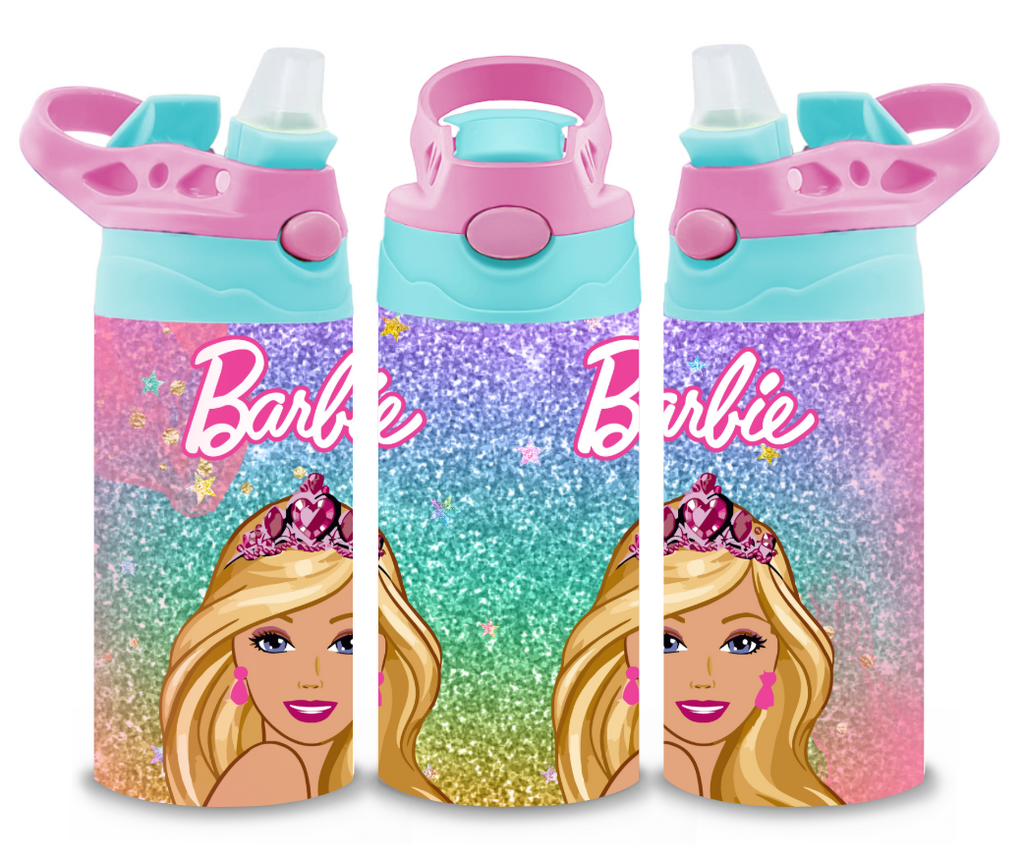 Barbie Childrens Tumbler Cup With Silcone Sprout Sport Lid