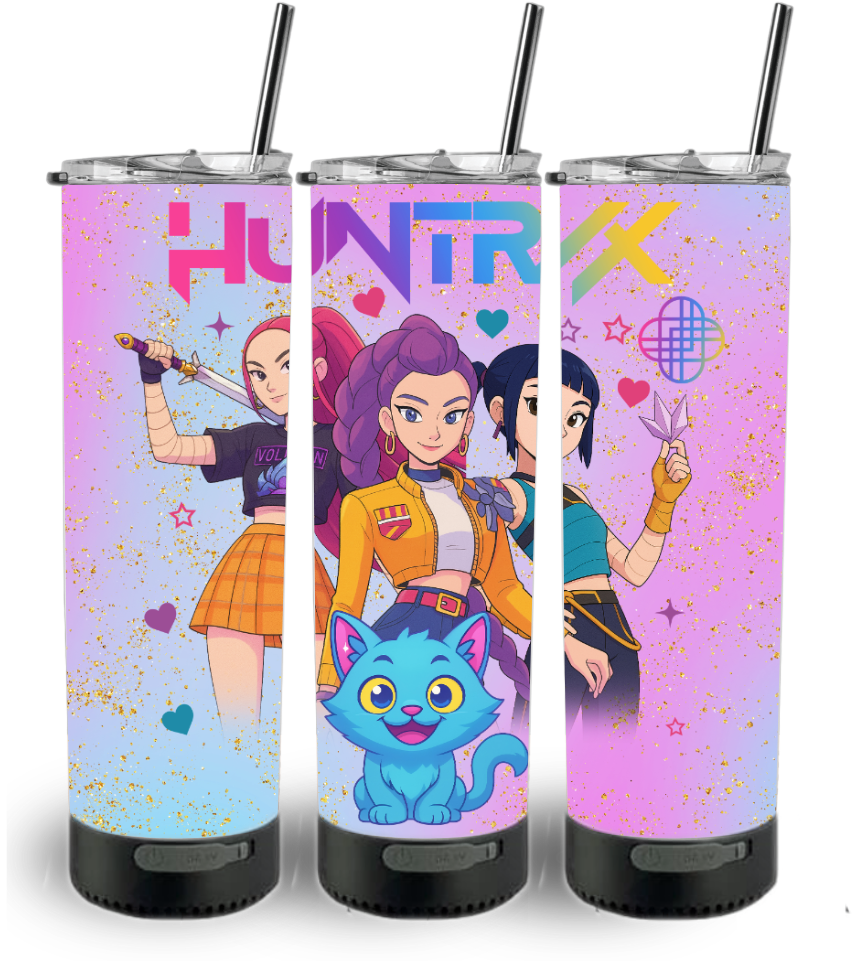 K-Pop Demon Hunter 20oz Bluetooth Speaker Custom Printed Tumbler