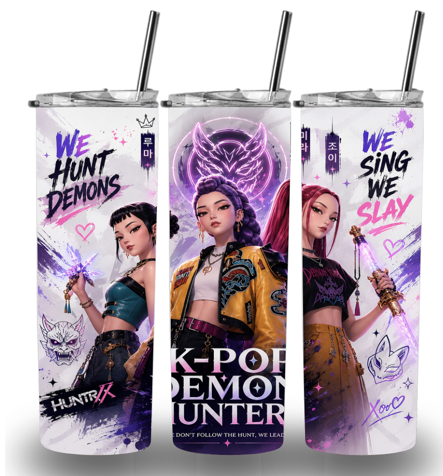 K-Pop Demon Hunters Custom Printed Tumbler (