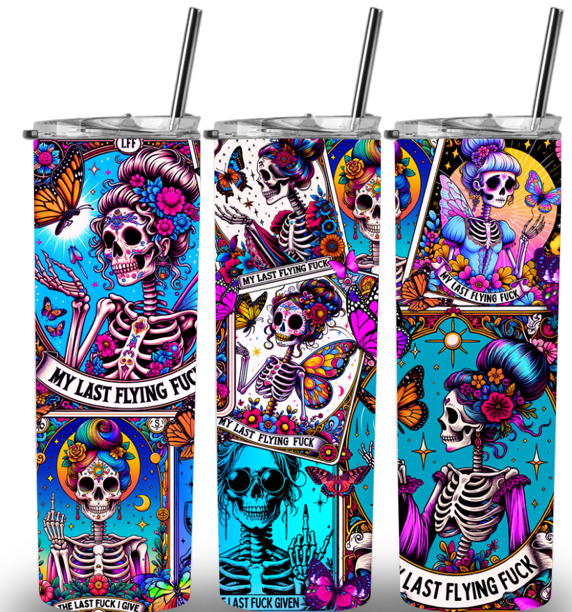 Funny Skeletion and Skulls Custom Printed Tumbler