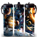 Space Themed 20oz Screw Lids Custom Printed Tumbler