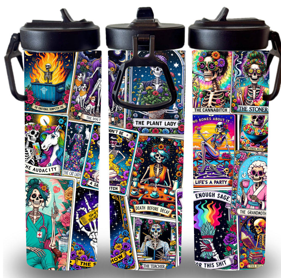 Skulls 20oz Screw Lids Custom Printed Tumbler