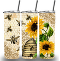 Bees Themed Custom Printed Tumbler