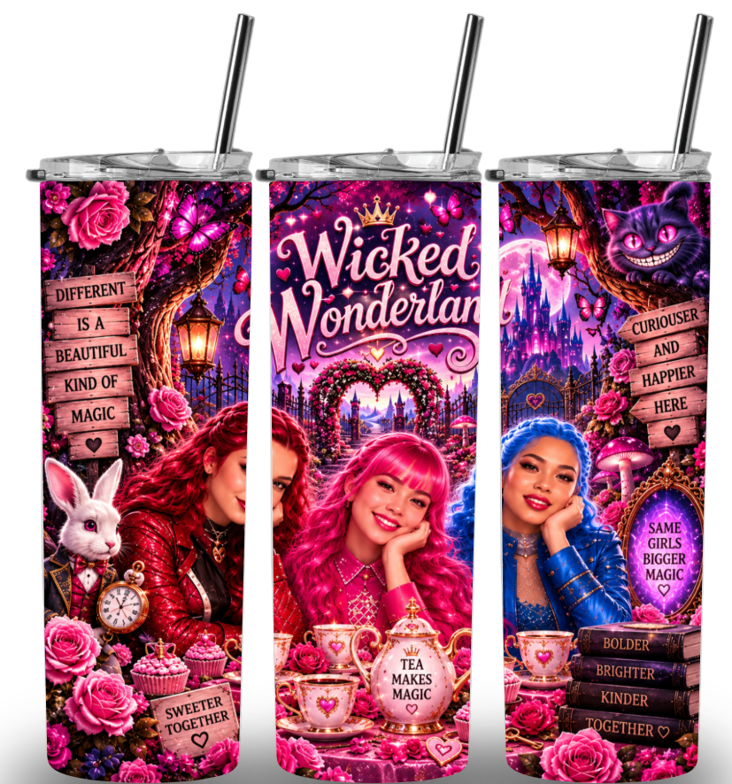 Descendants Wicked Wonderland Themed Custom Printed Tumbler