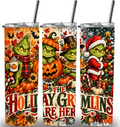 Christmas Themed Stainless Steel 20oz Custom Printed Tumbler