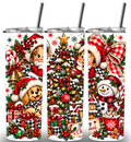 Christmas Themed Stainless Steel 20oz Custom Printed Tumbler