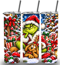 Christmas Grinch Themed Stainless Steel 20oz Custom Printed Tumbler