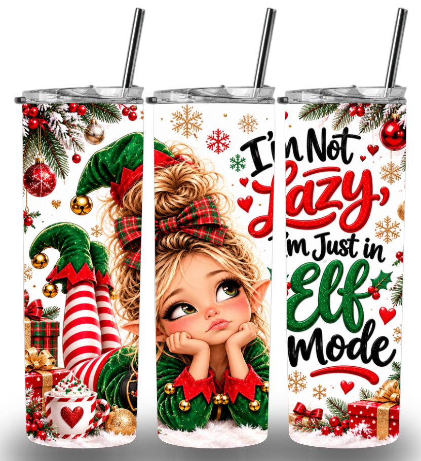 Christmas Themed Stainless Steel 20oz Custom Printed Tumbler