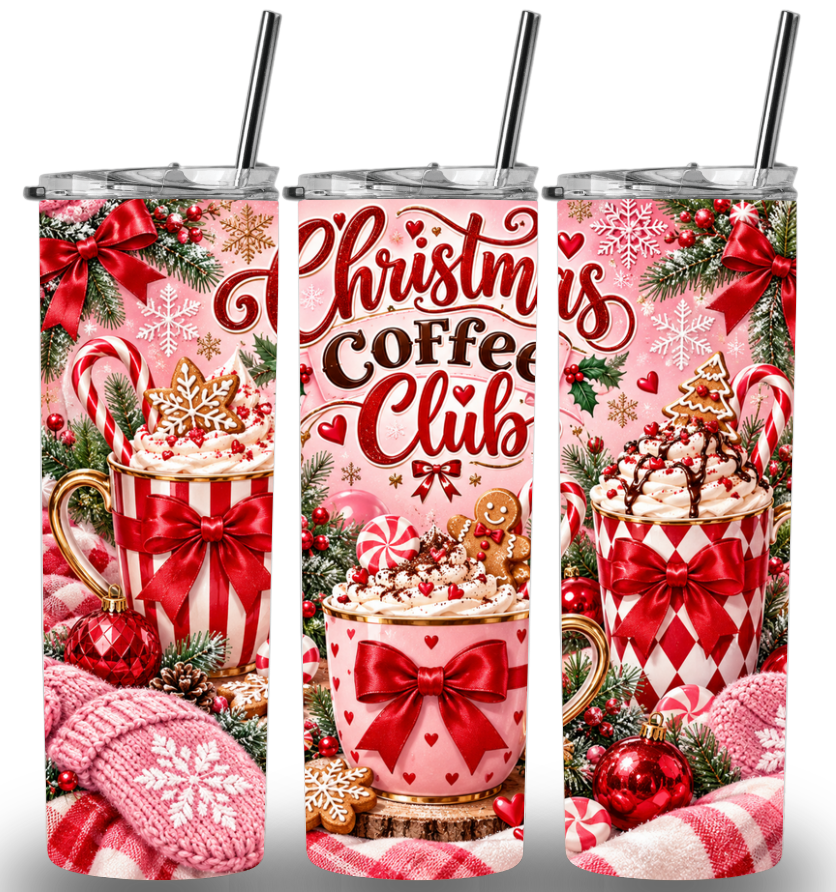 Christmas Themed Stainless Steel 20oz Custom Printed Tumbler