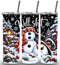 Christmas Themed Stainless Steel 20oz Custom Printed Tumbler