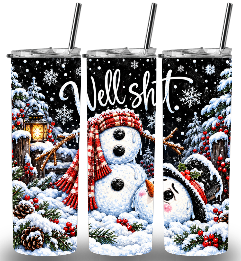 Christmas Themed Stainless Steel 20oz Custom Printed Tumbler