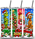 Christmas Themed Stainless Steel 20oz Custom Printed Tumbler