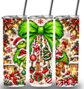 Christmas Themed Stainless Steel 20oz Custom Printed Tumbler